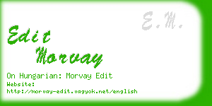 edit morvay business card
